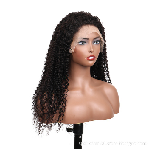 SPARK Water Wave 4x4 Lace Front Wigs Human Hair Pre Plucked 150% Density Brazilian Wet and Wavy Virgin Human Hair Wigs